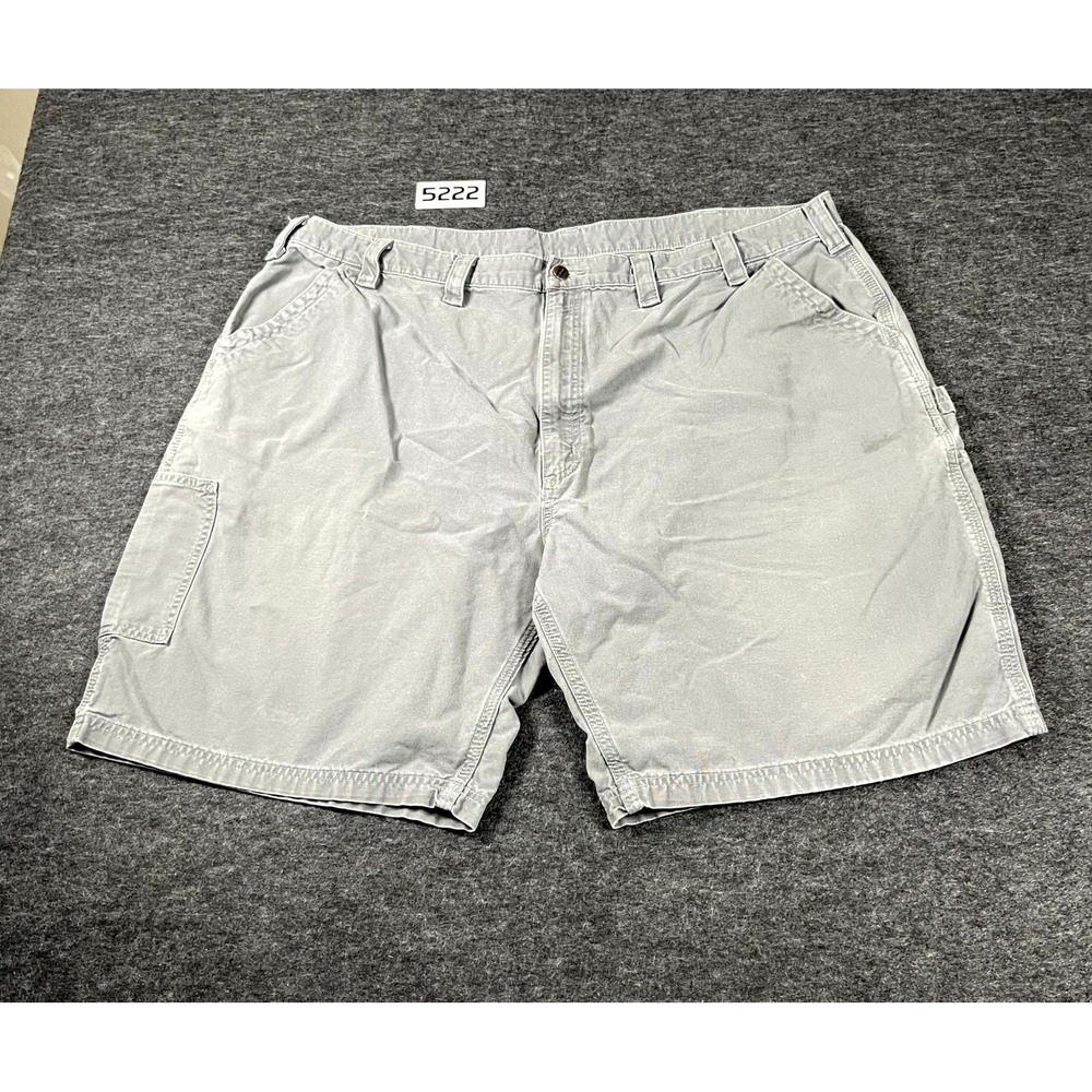 Carhartt Carpenter Work Shorts Mens 50 Gray Canvas Utility Original Fit Cotton